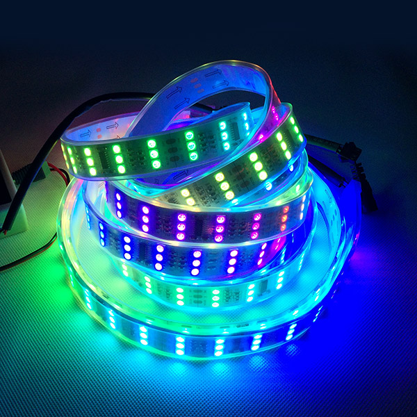 Triple Row TM1812 Series LED Digital Strip Lights, Programmable Pixel Full Color Chasing, Waterproof Optional, 720LEDs 16.4ft Per Reel By Sale Triple Row TM1812 Series LED Digital Strip Lights, Programmable Pixel Full Color Chasing, Waterproof Optional, 720LEDs 16.4ft Per Reel By Sale